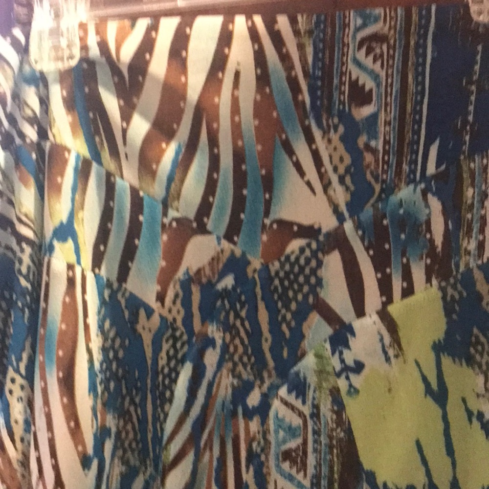 Tribal skirt with handkerchief hem